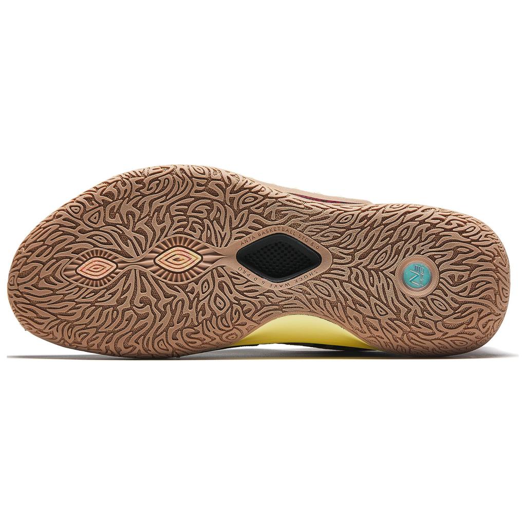 Anta Shock Wave 6 Pro Tiger Spot Men Sneakers Black Orange Red 112431111-6