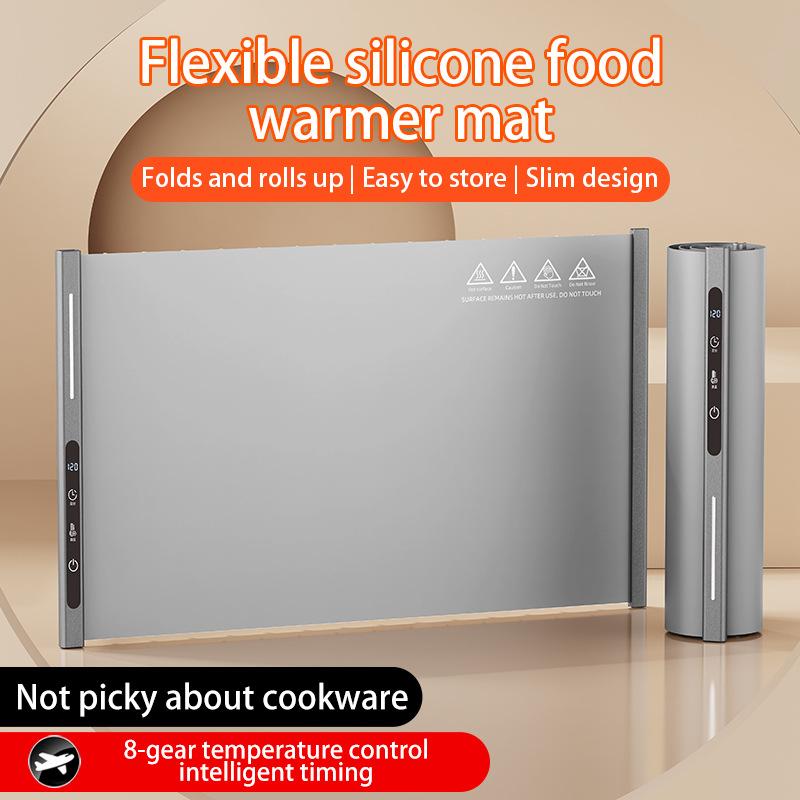 Electric Warming Tray Foldable Food Warmer Fast Heating Portable Dining Table Warmer Food Warmer Mat with Full Surface Heating