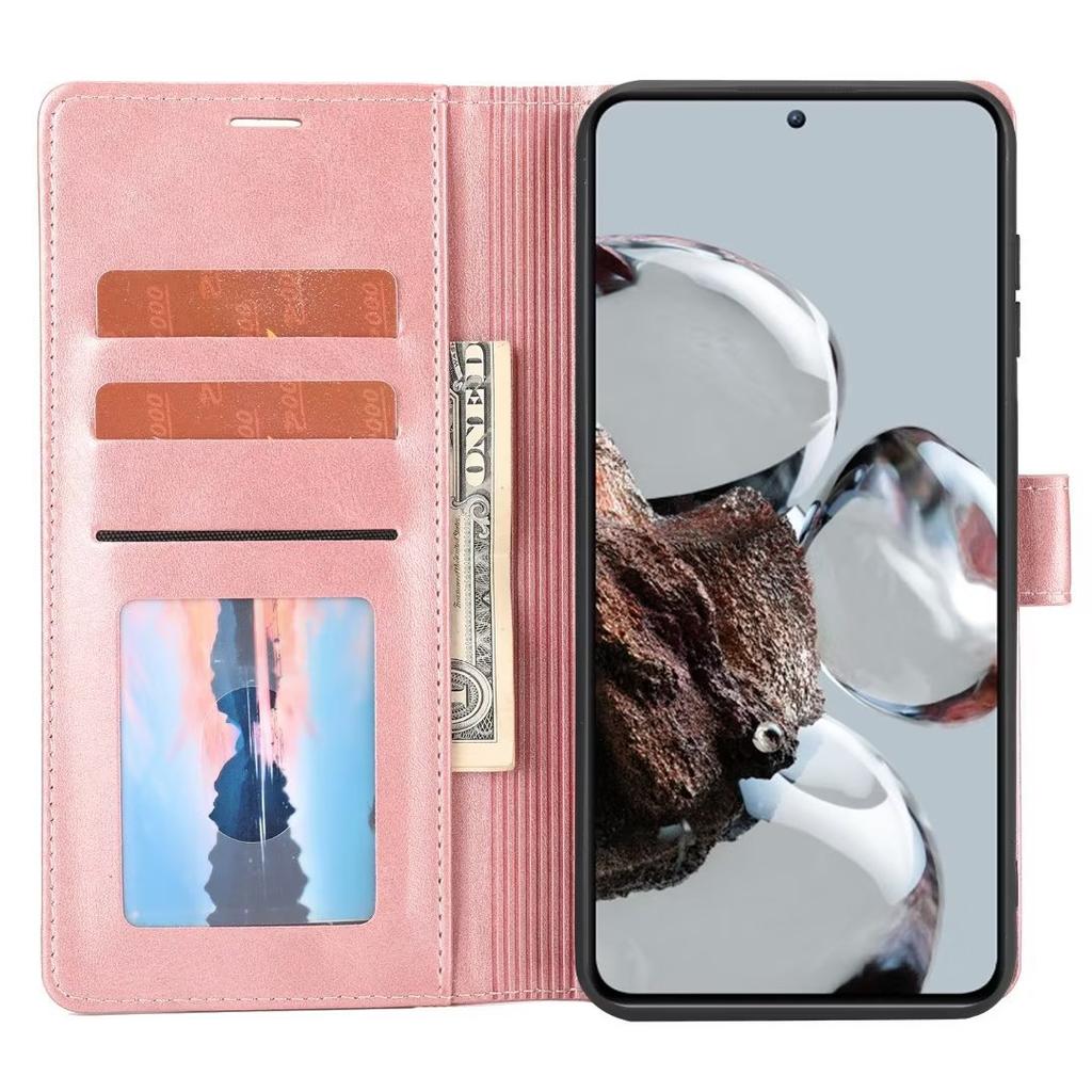 Suitable for Xiaomi 12T mobile phone leather case POCO C40 splicing contrasting color card wallet anti-drop protective case K50