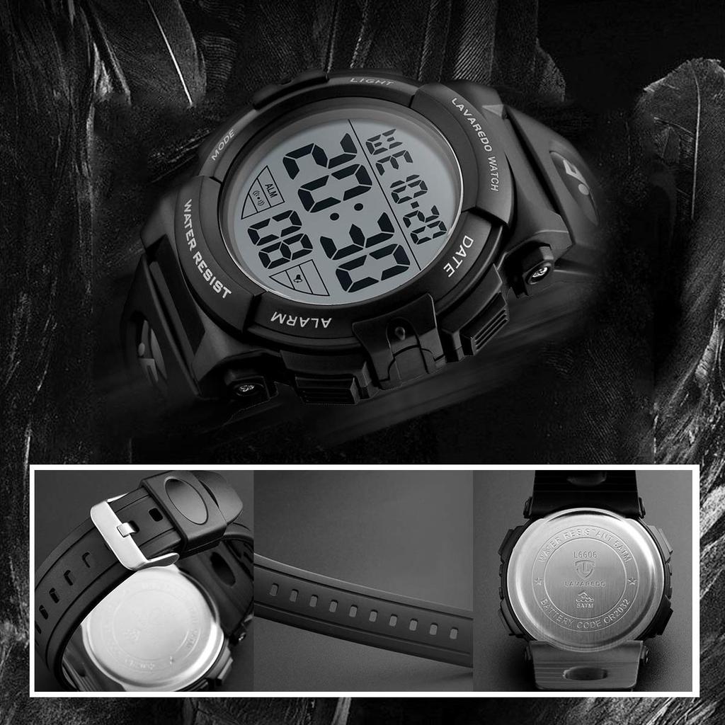 Digital Outdoor Sports Watch with 50m Water Dual LED Analog Display Boys' Watch, Multi-Function Resistance, Alarm, Date/Day Display, Time, Display,