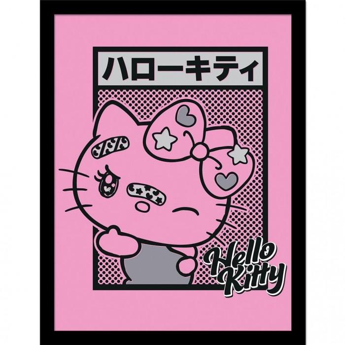 Hello Kitty Manga Framed Poster