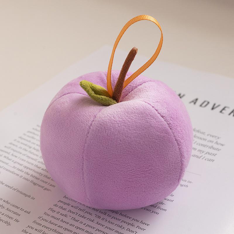 Dopamine Apple Plush Toy Pendant - Red, Green & Peace Apple for Creative Christmas Gift (Logo Customizable)