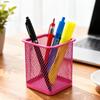 2 pcs Metal Pen Holder Solid Structure Square Storage Tube Desk Container  Stationery Sorting