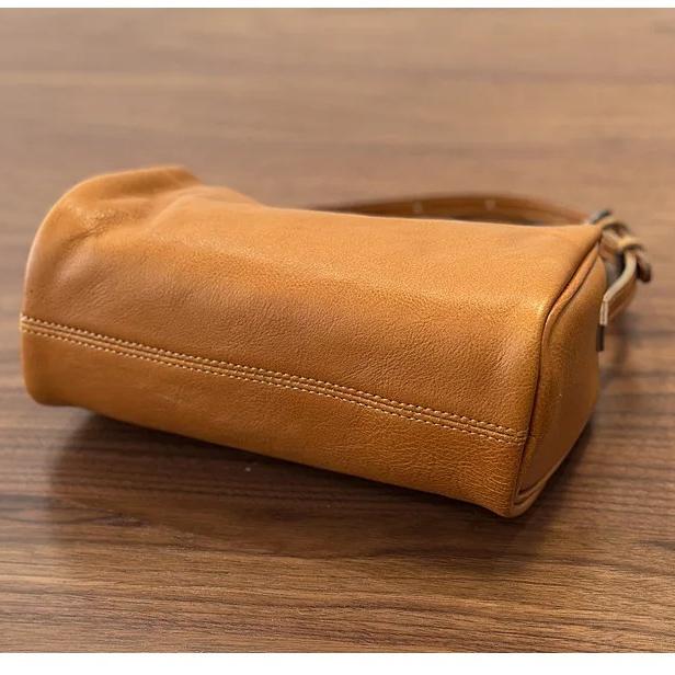 Johnature Genuine Leather Small Square Bag Soft Cowhide Women's Handbag Solid Color Casual Versatile Shoulder Bag