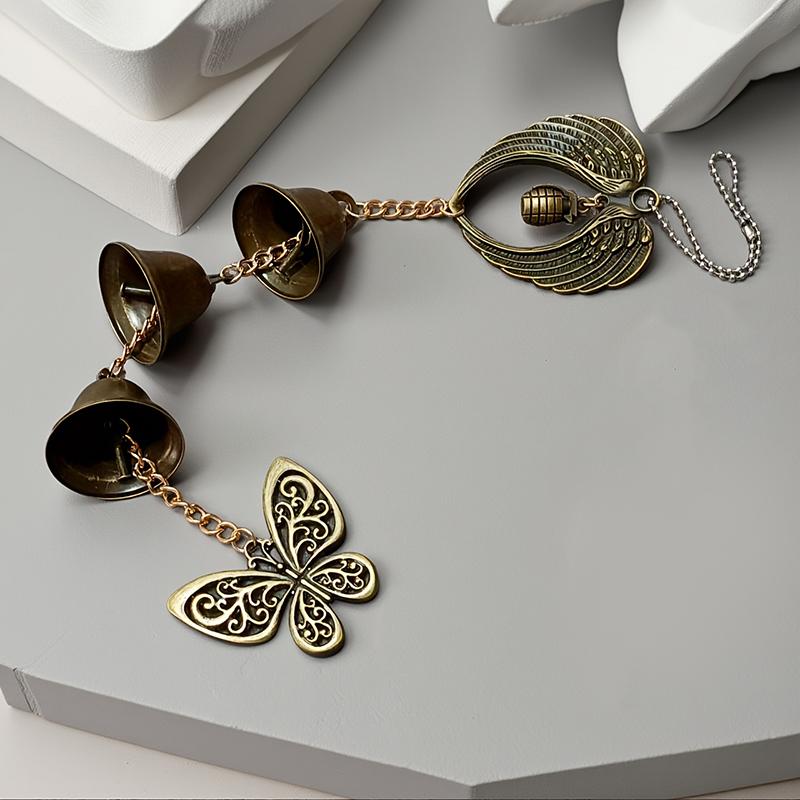 Schmetterling Vintage Legierung Windspiel Hängende Deko Zuhause Wand Tür Dekoration Metallglocke Anhänger Außen Garten Türklinkenanhänger