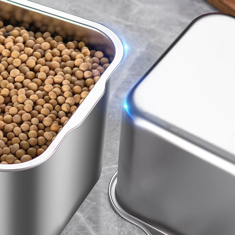 Edelstahl Frischhaltebox Versiegelt Auslaufsicher Lunchbox Obstbox mit Deckel Knödelbehälter Kühlschrank Aufbewahrungsbox