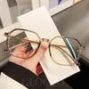 Fashion Big Square Frame Anti Blue Light Reading Glasses Women Men TR90 Metal Ultralight Gaming Computer Eyewear