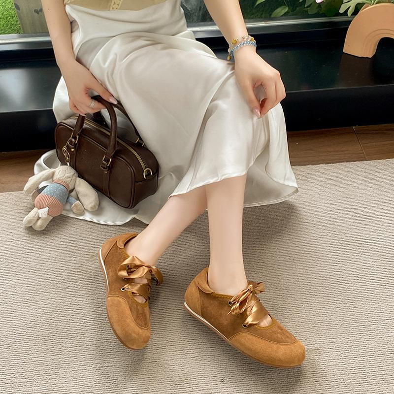 Mary Jane Damenschuhe neu runde Spitze Schleife Größe einzelne Schuhe mit Rock weiche Sohle leichte Ballerinas