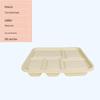 Biodegradable Corn Starch 5-Compartment Takeaway Food Containers