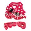 Dog Harness Leash Adjustable Escape Proof Breathable Safe Dots Design Puppy Vest Belt for Walking Training