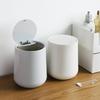 Desktop Mini Cute Trash Can with Lid for Home and Office - Press-Type, Living Room & Desk Organizer