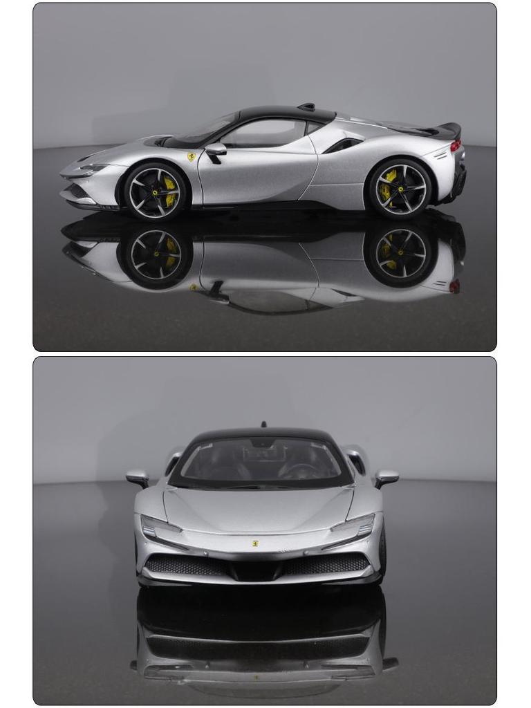 Bburago 1:18 SF90 Deluxe Alloy Model Car - Metal Ornament Collection, Ideal Gift for Boys