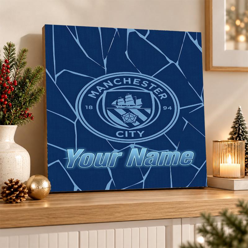 Manchester City Individualus Pavadinimas Tekstas 5D Deimantinės Tapybos Rinkinys PASIDARYK pats Pilnas Gręžimas Deimantinės Meno Dekoras