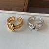 Minimalist Geometric Rope Knot Adjustable Ring for Women - Trendy Cold Style Index Finger Accessory