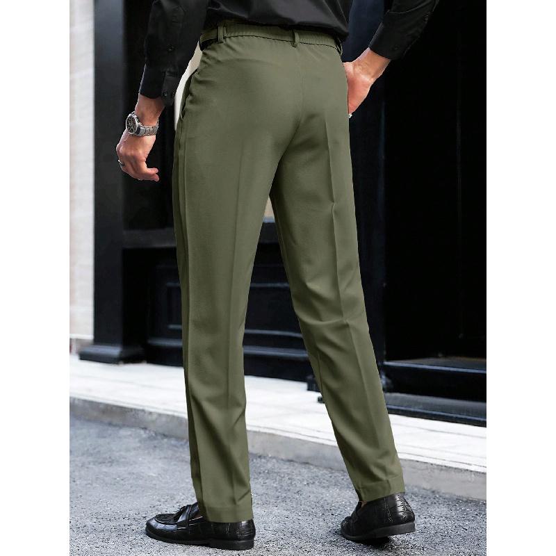 Fashionable Design Business Casual Pants for Men, Spring/summer High-end Straight-leg Commuter Trousers