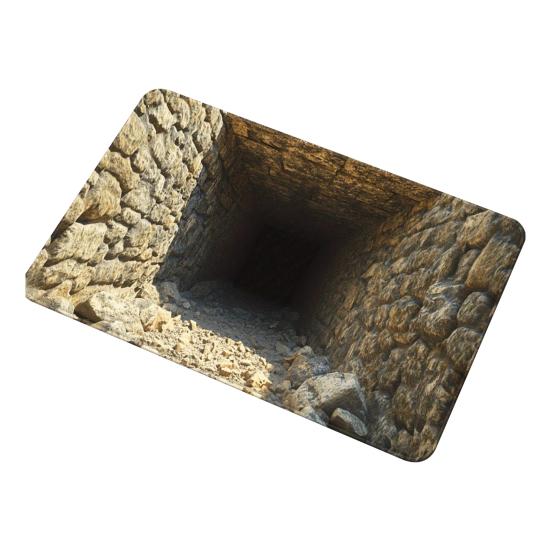 Floor Mat 3D Optical Illusion Bottom Crystal Velvet Non-Slip Rug with Anti-Slip Soft Floor Cushion Easy