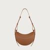 French Niche Women's Bag Armpit Dumplings Camel Leather Crescent Bag High-capacity Messenger Bag For Women