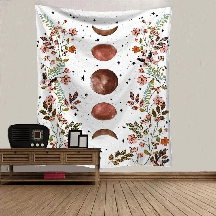 Simple Floral Pattern Tapestry Bedroom Living Room Tapestry Home Wall Decoration Tapestry