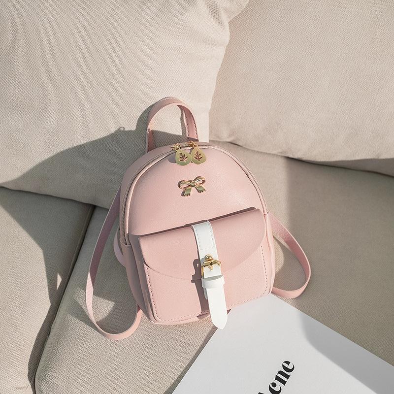 Fashion New Belt Buckle Small Backpack Trendy Backpack Fashion Shoulder Bag Oblique Span Women's Bag