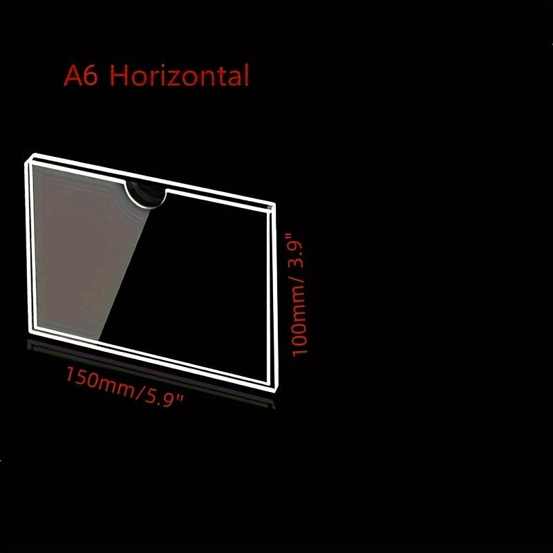 

2 шт. A4 A5 A6 акриловый слот для карт настенный держатель для вывески прозрачный пластик для офиса, дома, магазина, ресторана