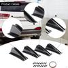 4x Heckstoßstange Unterlippe Splitter Schutz Hai Stil Dekoration Auto Exterieur Zubehör Schwarz
