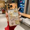 Three-dimensional rich horse lanyard is suitable for Apple iPhone17Promax mobile phone case 16 four corners anti-drop 15 electroplating 14