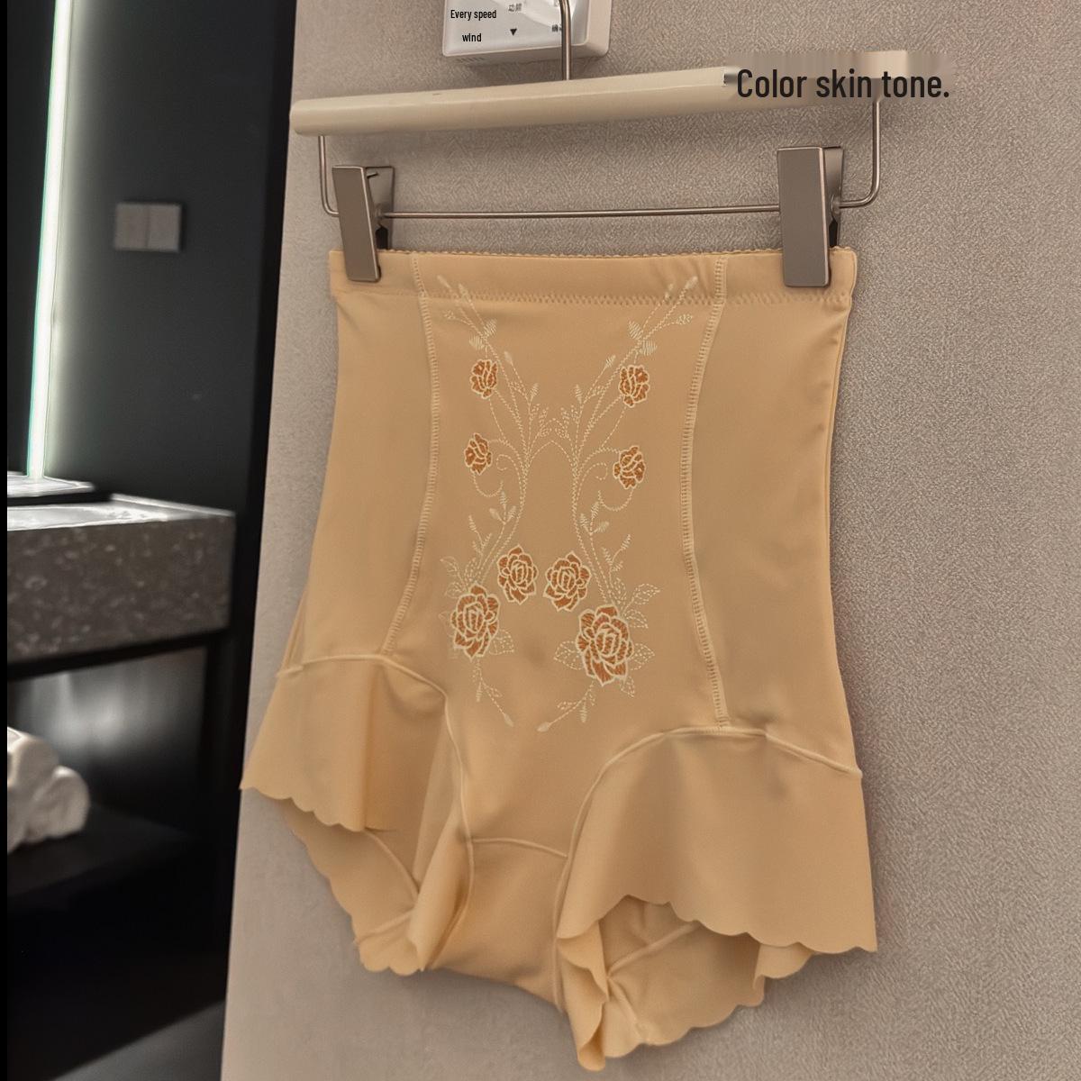 

Новые бесшовные брюки с высокой талией из шелкопряда - Подтягивающие бедра, формирующие живот, бодишейпер без следов. XL (60-70 kg) бежевый