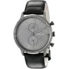 Gianni XLarge Grey Black Leather Men's Quartz Chronograph Watch AR0388