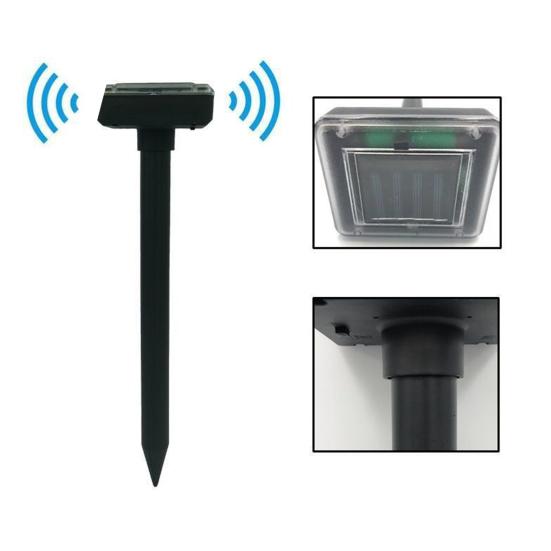 1/2/4Pcs Solar Ultrasonic Mole Repellent Effective Safe to Use Simple Installation Outdoor Mouse Repellent Waterproof Spikes Stakes