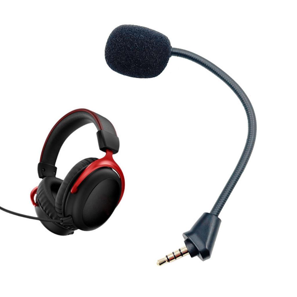 Ersatz-Spielmikrofon für Kingston Hyper X Cloud II Wireless BT Gaming-Headset 3,5-mm-Mikrofonarm mit Abdeckung