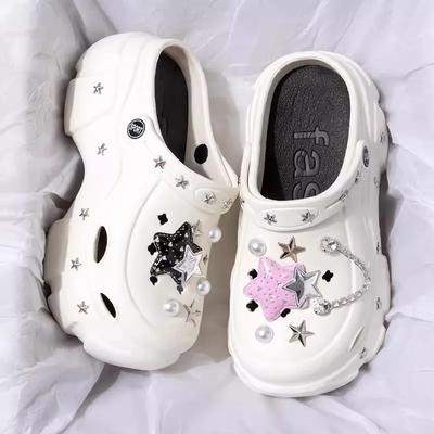 Fashion Fashion Charms Clog Slippers Women 2024 Summer New High Quality Sandals for Girls Outdoor Sandals Ladies Sexy Platform Slippers