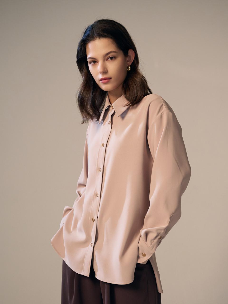Tosae Loose Fit Shirt Mocha Beige Mocha Beige/Free