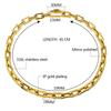 New Chunky Chain Stainless Steel Bracelets for Women Men Big Lock Charm Thick Rectangular Link Bracelet Bangles Hand Jewelry