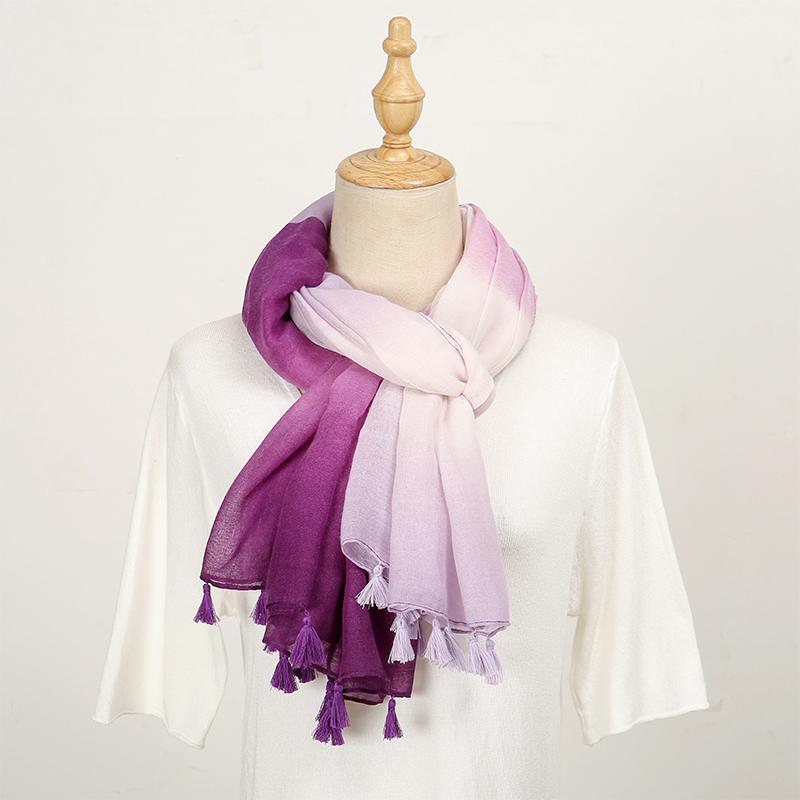 2024 Fashion Women Floral Fringe Viscose Shawl Scarf Print Soft Lady High Quality Pashmina Stole Muslim Hijab 180*90Cm