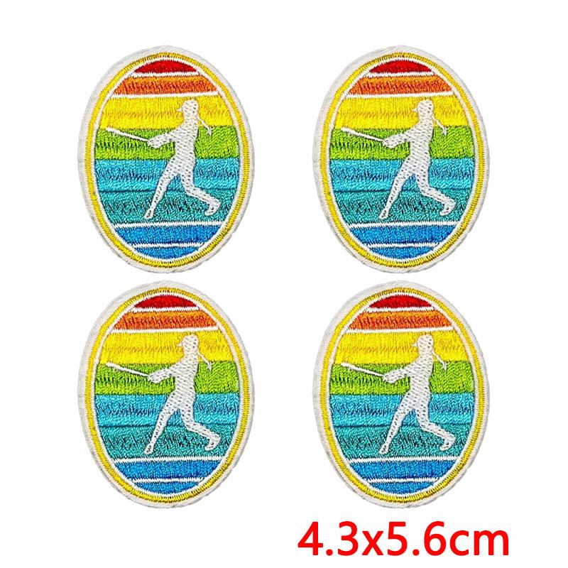 10PCS Softball Themed Iron On Patches, Softball Bow & Unicorn Embroidery Patches, Patches for Clothing DIY Decoration