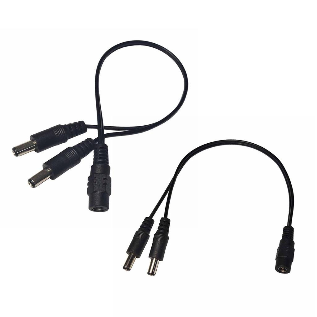 DC5.5x2.1mm Power Splitter 1 Female to 2 Male Power Splitter Cable for Device Integration in Electronics