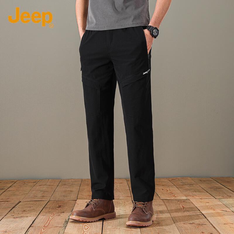 JEEP Men's Straight-Leg Cargo Casual Pants