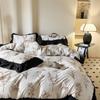 Black Lace Princess Wind French Washed Cotton Four-piece Quilt Cover Quilt Cover Sheet