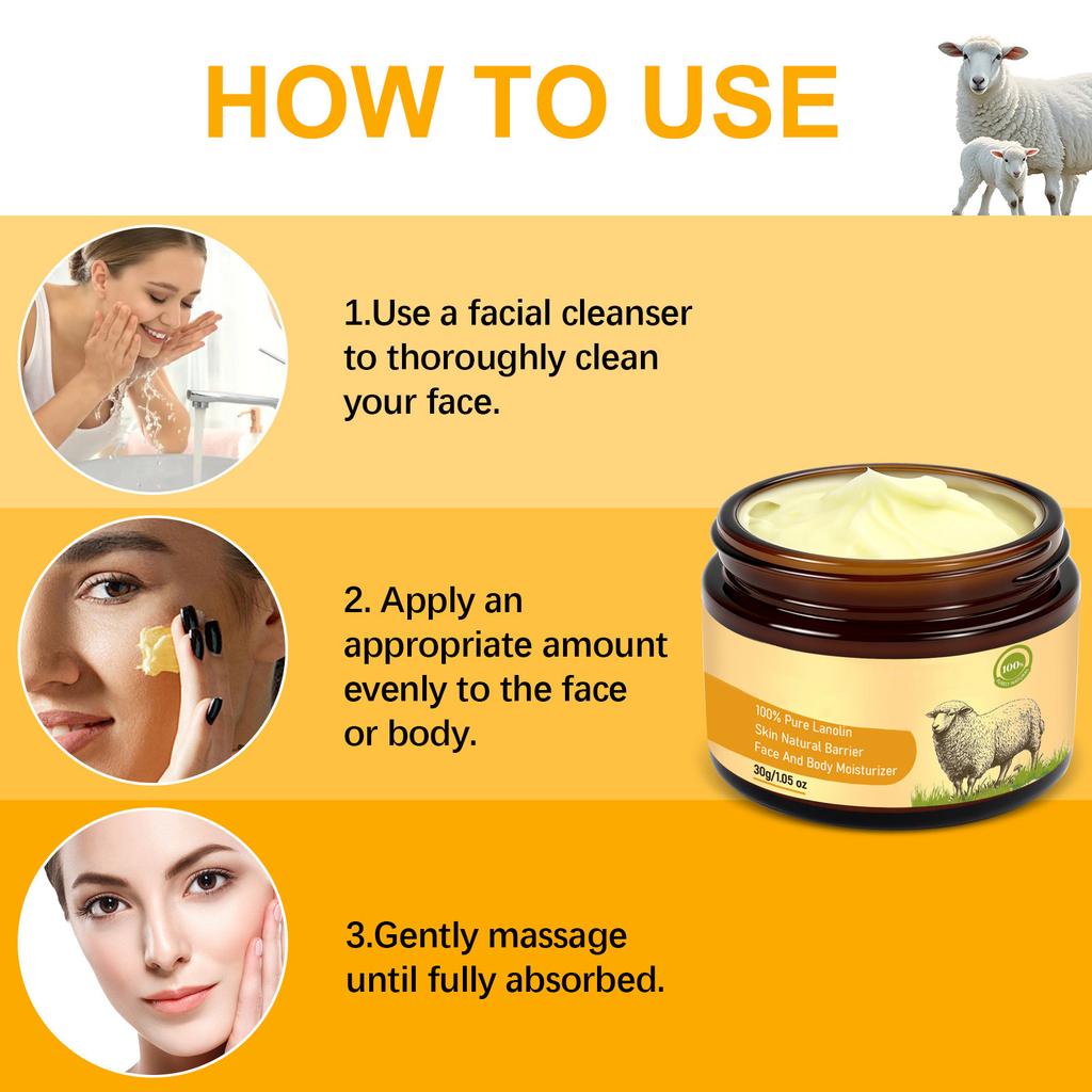 Krem lanolinowy głęboko odżywia, nawilża, ujędrnia i odświeża skórę