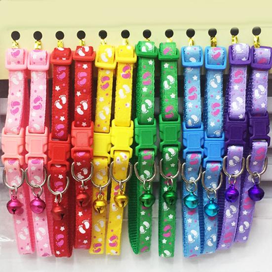 Cute Fashion Paws Pattern Pet Puppy Collars with Bell for Small Dogs Necklace