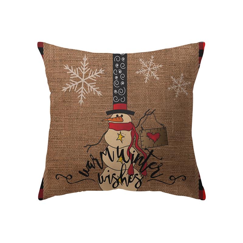 Christmas Theme Christmas Decoration Printing Pattern Cushion Cover Home Living Room Sofa Decoration Pillow Pillow Cover