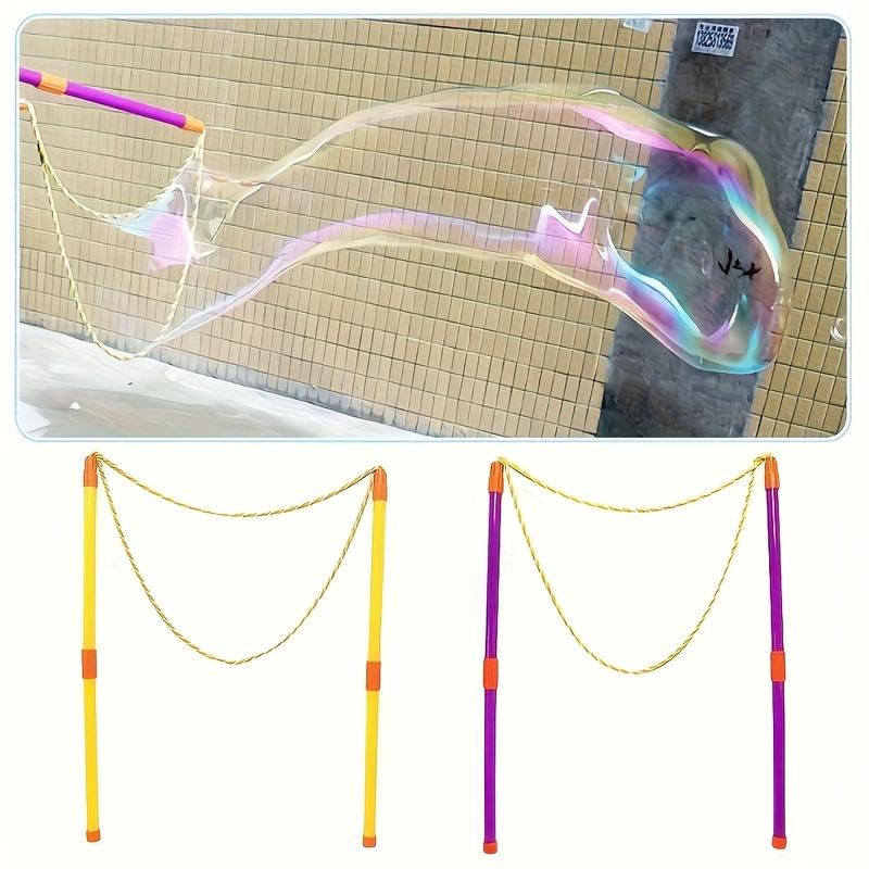 Giant Bubble Wand Kit Kids Outdoor Bubble Maker Toy Large Bubble Blower Set for Garden Beach Party Fun