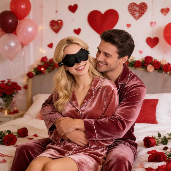 BDSM Silicone Blindfold with Adjustable Strap Light-Blocking Eye Mask for Sensory Play Intimate Games Soft Discreet Adult Toy for Couples' Roleplay