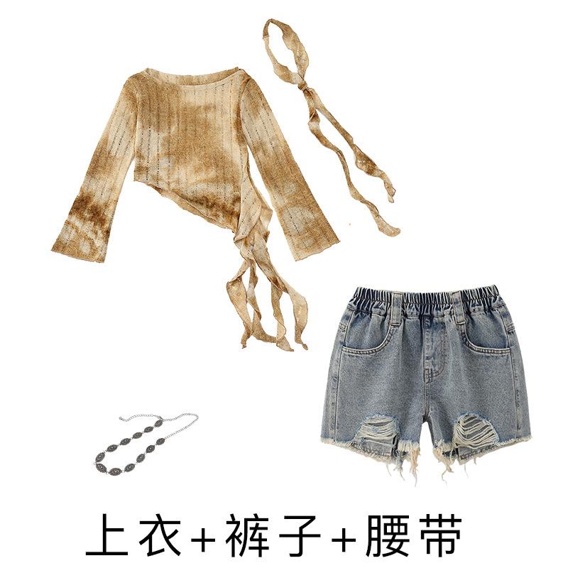 Jazz Dance Costumes Girls Jazz Wasteland Style Wear Autumn Street Dance Children Tide Dance Performance Costumes Suit