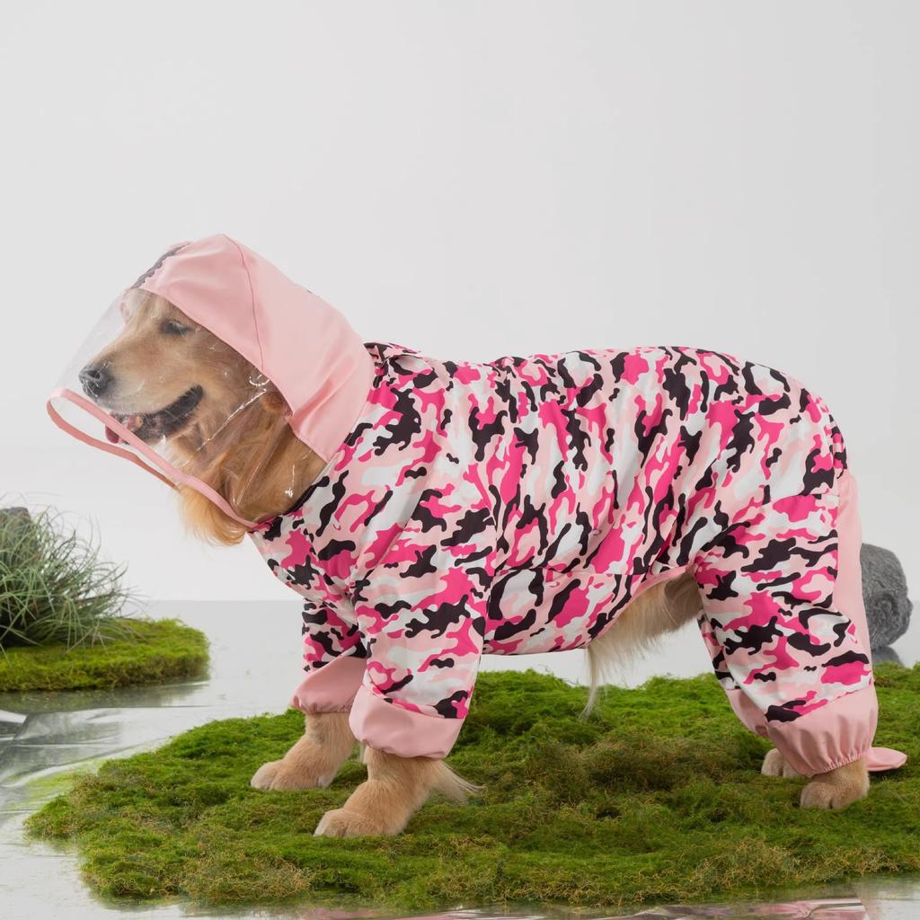 Big Dog Poncho Pet Raincoat Golden Retriever Labrador Medium and Large Dog Summer Rainy Weather Waterproof Outdoor Dog Clothing