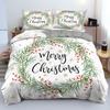 Merry Christmas Bedding Set King Queen Full Twin Size Kids Cartoon Duvet Cover Snow Comforter Cover 2/3pcs Polyester Quilt Cover