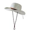 Men Women Outdoor Wide Brim  Straw  Panama Sun Hats Cowgirl Western Cowboy Fishing  Hat with Feather Belt Summer Beach