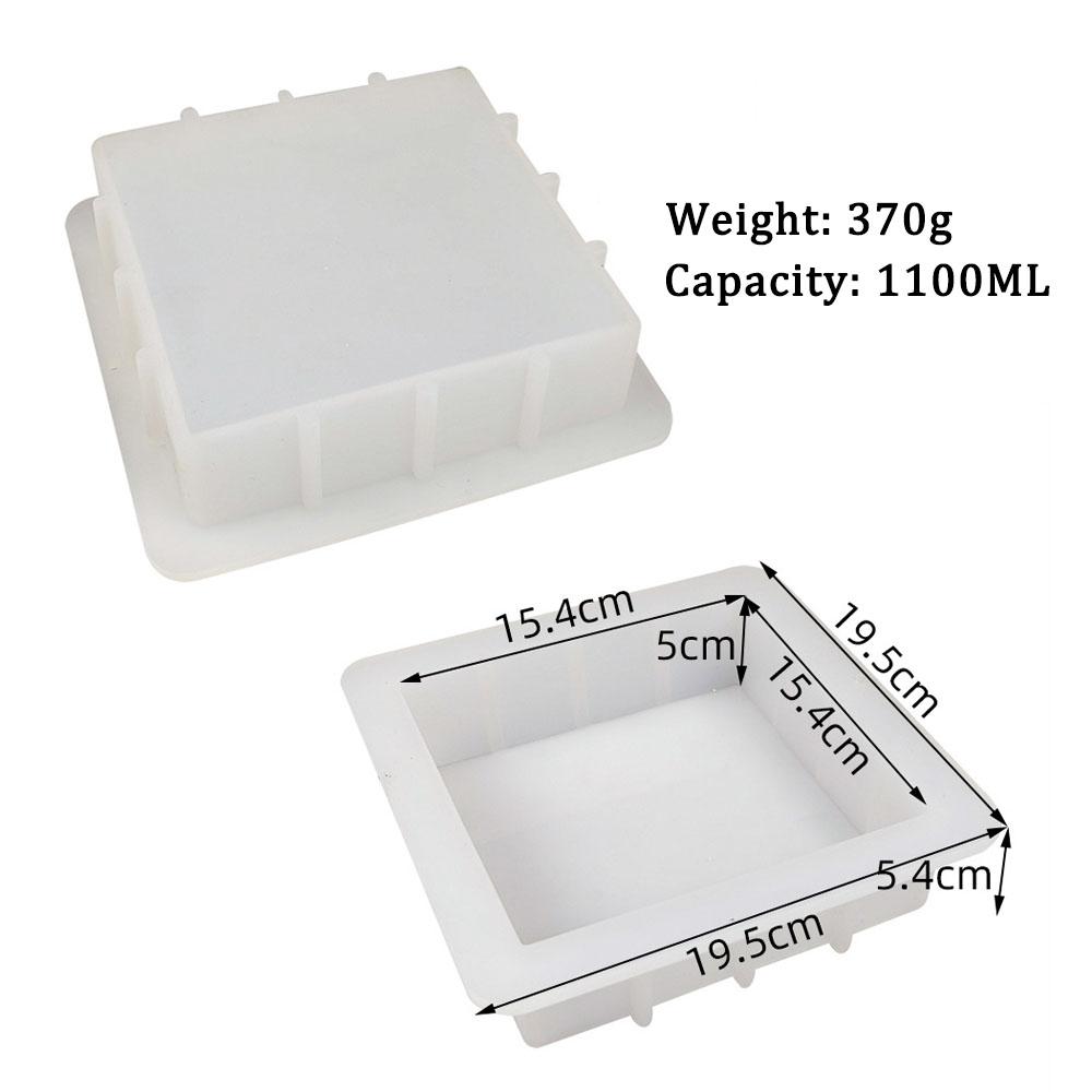 1000ML/1500ML Silikon Seifenform Transparent Rechteckig Quadratisch Einfache Entnahme DIY Handgemacht Mousse Kasten Kuchen Schokolade Herstellungswerkzeuge