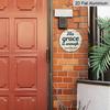 2D Flat 1pc Aluminum Metal Printed Sign, 8x8 in Round Wall Decor, A Decorative Plaque That Says His Grace Is Sufficient for Me