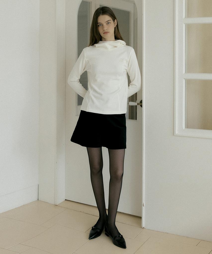 REORG Rie Cotton Velvet Shorts Black